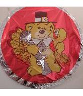 18" Pilgrim Bear Turkey Balloon