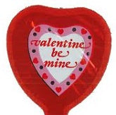 2" Airfill Only Valentine Be Mine Heart Border Balloon